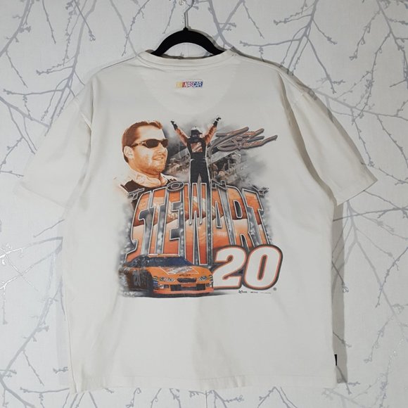 Chase Nascar White Cotton Graphic T-Shirt Tony Stewart - Picture 3 of 5